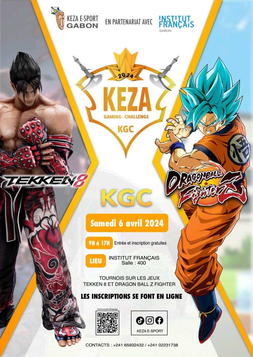 Tournoi esport au gabon: le Keza Gaming Challenge, prévu du 6 au 9 avril 2024 à la salle 400.